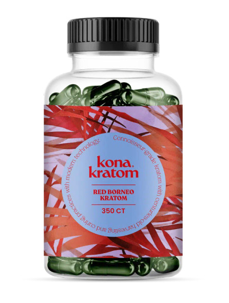 Kona Kratom Red Borneo Capsules