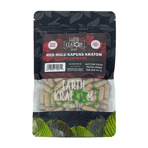 Earth Kratom Red Hulu Capsules