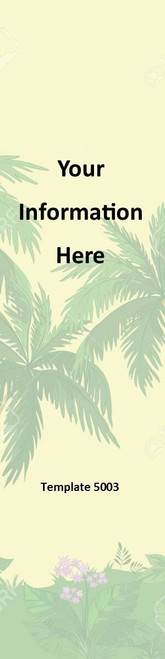 Palm Tree Theme 2.75 x 8.5 Personalized Premium 16pt Custom Bookmarks