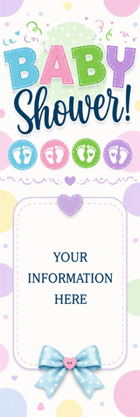 Baby Shower Invitation 2.75 x 8.5 Personalized Premium 16pt Custom Bookmarks