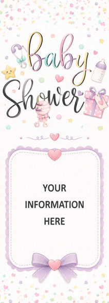 Baby Shower 2.75 x 8.5 Personalized Premium 16pt Custom Bookmarks
