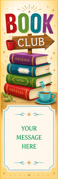 Personalized Book Club custom bookmark artwork – 2.75 x 8.5 inches