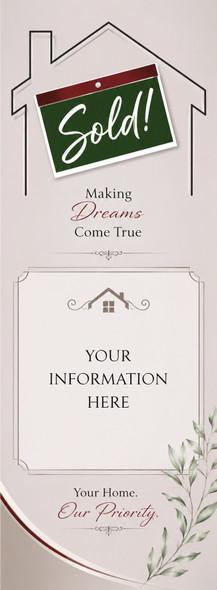 Realtor business personalized premium custom bookmark, 2.75 x 8.5 inches