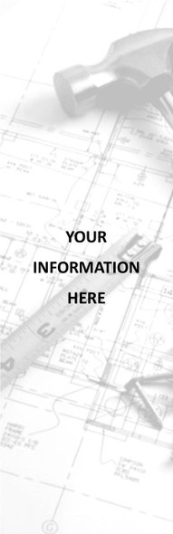Builder, Architect Theme 2.75 x 8.5 Personalized Premium 16pt Custom Bookmarks