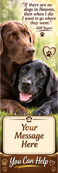 Dog Memories Theme 2.75 x 8.5 Personalized Premium 16pt Custom Bookmarks