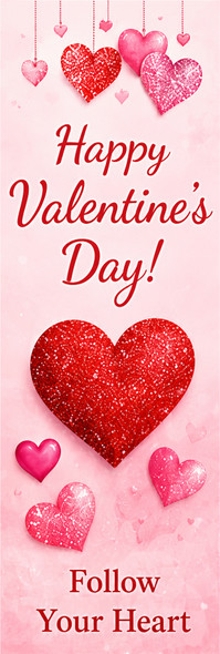 Happy Valentine’s Day Follow Your Heart Personalized Bookmark