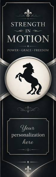 Strength in Motion Equestrian Personalized Bookmark