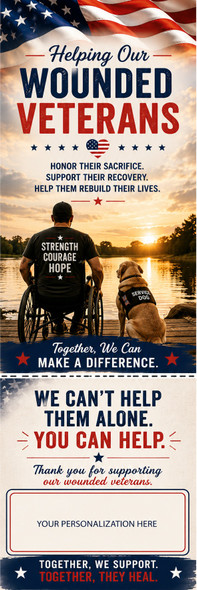 Wounded Veteran Support personalized bookmark design