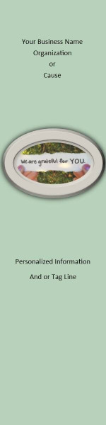 Grateful for You 2.75 x 8.5 Personalized Premium 16pt Custom Bookmarks
