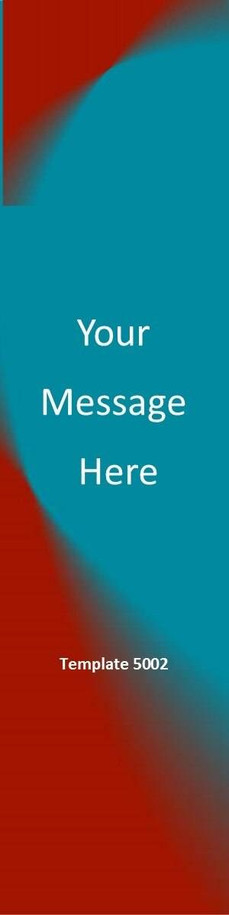 Red/Blue Abstract Background 2.75 x 8.5 Personalized Premium 16pt Custom Bookmarks