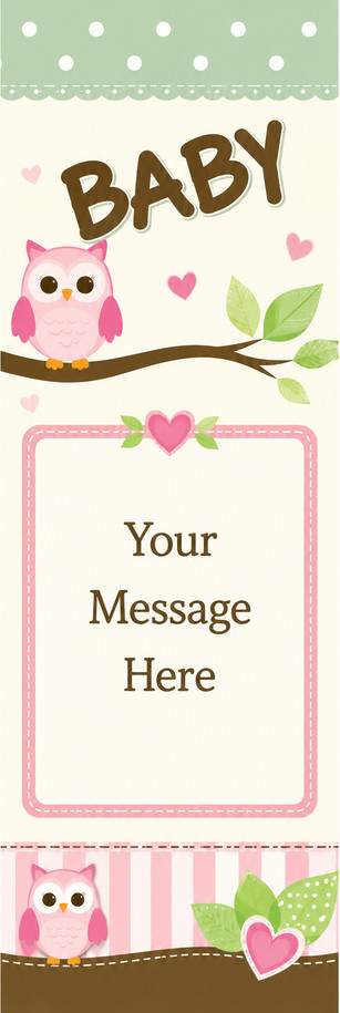Baby Announcement 2.75 x 8.5 Personalized Premium 16pt Custom Bookmarks