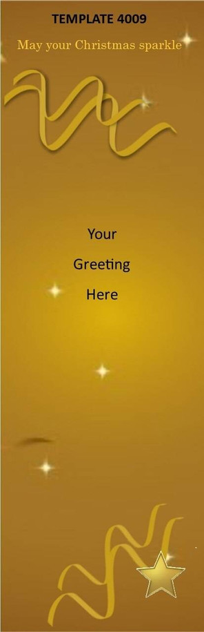 Merry Christmas, Sparkle Theme 2.75 x 8.5 Personalized Premium 16pt Custom Bookmarks