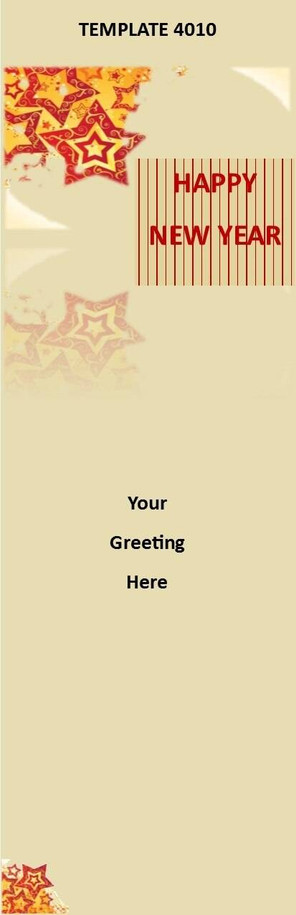 Happy New Year 2.75 x 8.5 Personalized Premium 16pt Custom Bookmarks