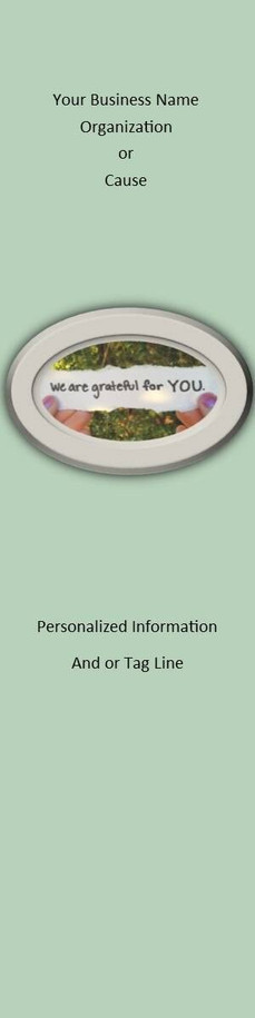 Grateful for You 2.75 x 8.5 Personalized Premium 16pt Custom Bookmarks