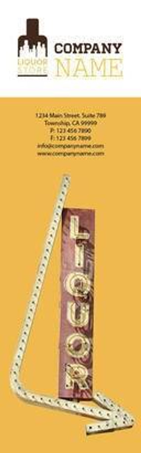 Liquor Store Theme 2.75 x 8.5 Personalized Premium 16pt Custom Bookmarks