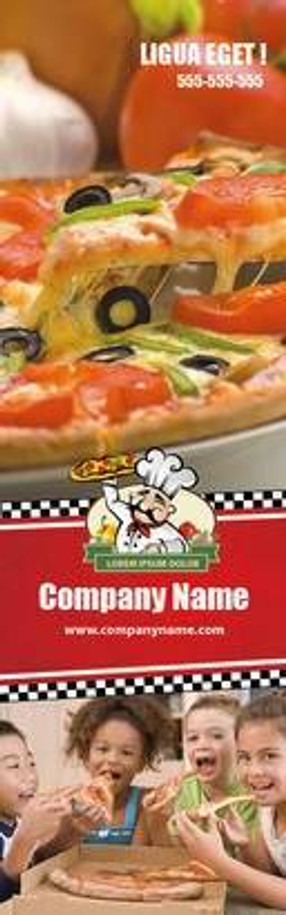 Pizzeria Theme 2.75 x 8.5 Personalized Premium 16pt Custom Bookmarks