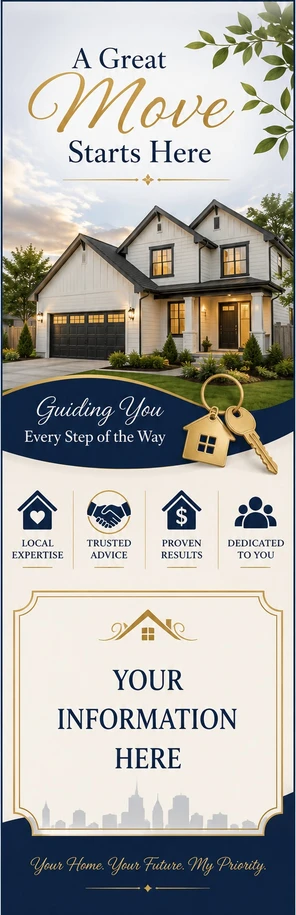 A Great Move Starts Here Realtor personalized bookmark design