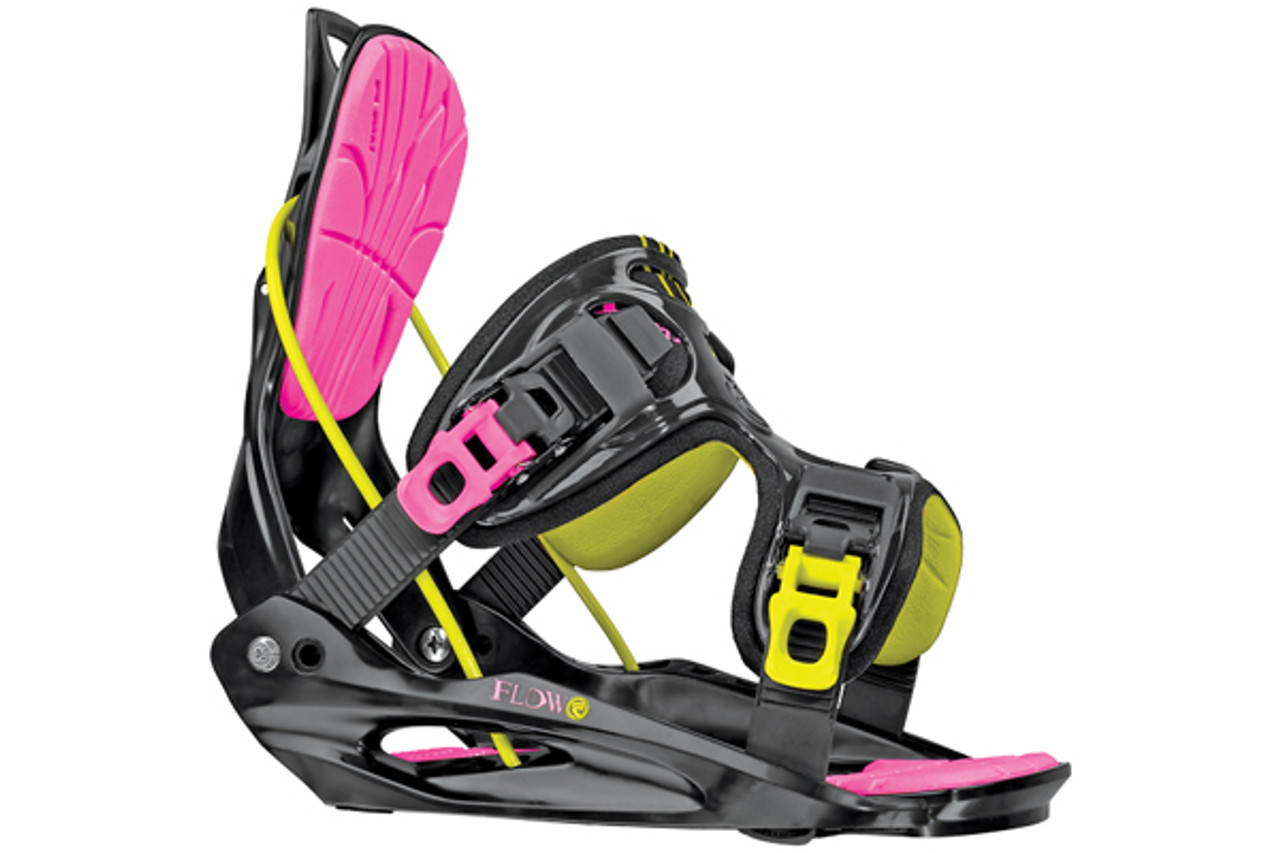 Flowビンディング13-14リアエントリーHaylo Black Neon　М Flow Haylo Women's Snowboard Bindings 2014