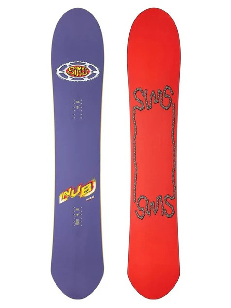 SIMS NUB 2425スノーボード 2025 Sims Nub Snowboard - Red/Purple Design | Get Boards