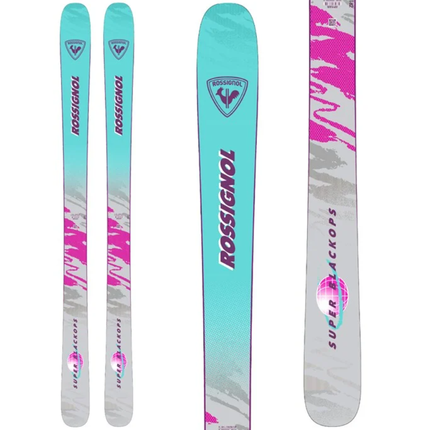 Rossignol Super Black Ops 98 Skis - Blue and Pink | Get Boards