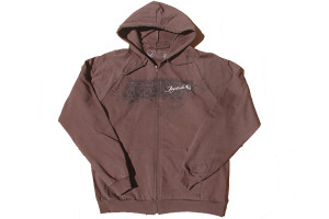 Joystick Script Hoodie- Brown Joystick Script Hoodie- Brown