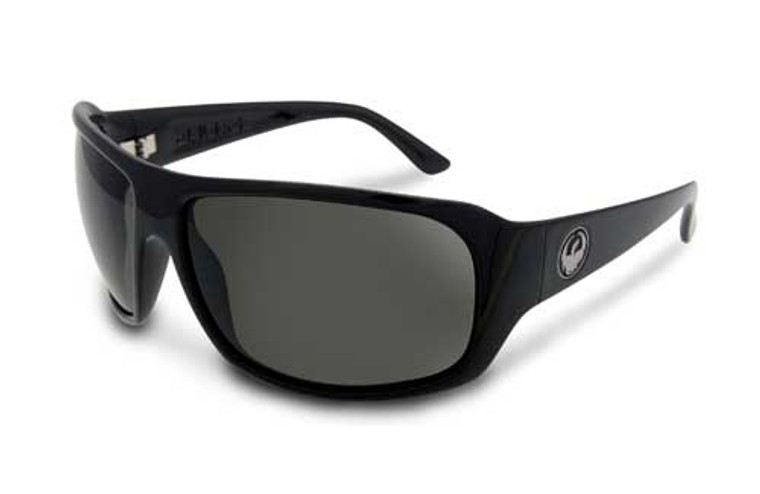 Dragon Brigade Sunglasses Jet Black w/ Grey Polarized Lenses