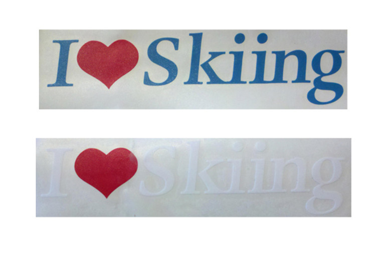 I love skiing sticker- diecut