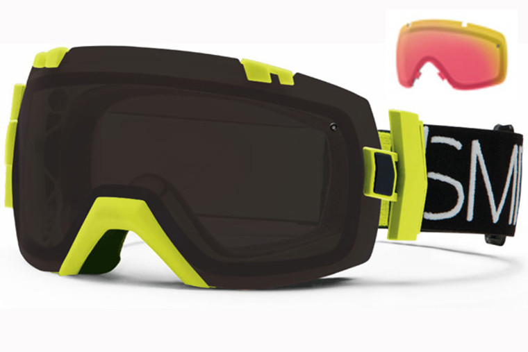 Smith I/OX Goggle-Acid Blockhead with Blackout and Red Sensor Lenses 2014
