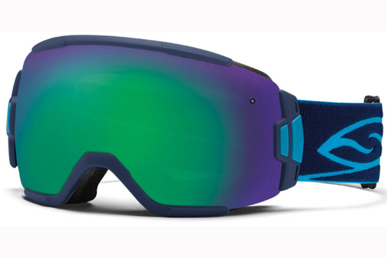 Smith Vice Goggle-Navy with Green Sol-x Lens 2014