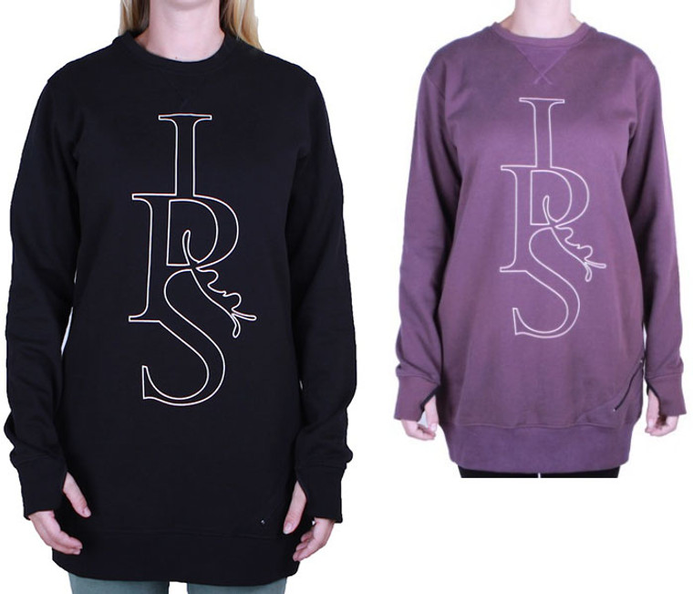 I Ride Sideways Stencil Outline Tall Womens Crew 2015