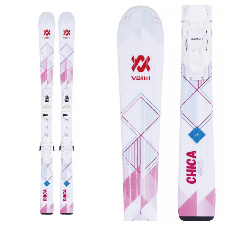 Volkl Chica Jr Skis + vMotion Jr Kid's Skis 2018