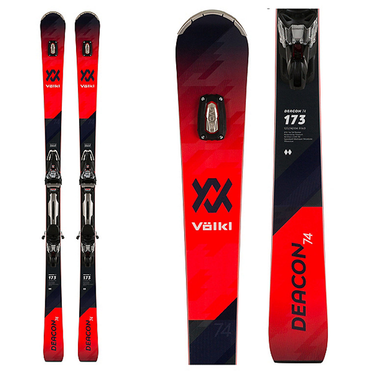 Volkl Deacon 74 Skis + rMotion2 12 Bindings 2020 