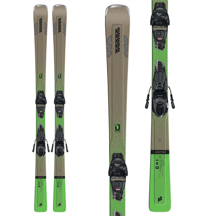 K2 Disruption 78C Skis + Marker M3 11 Compact Quickclik Bindings 2023