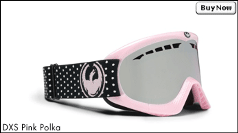 Dragon DXS Goggles- Pink Polka with Ionized Lens