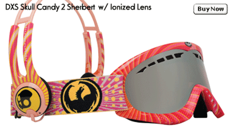 Dragon DXS SkullCandy 2 Sherbert Goggles w/ Ionized Lens