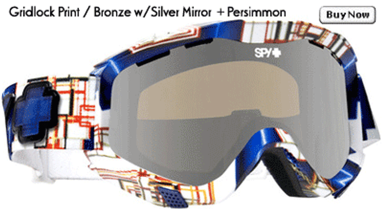 Spy Zed Gridlock Silver Mirror Goggles