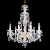 Schonbek Sterling Nine Light Chandelier in Polished Silver - 2996-40H