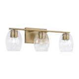 Capital Lighting Lucas Three Light Vanity in Aged Brass - 145331AD-525