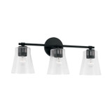 Capital Lighting Baker Three Light Vanity in Matte Black - 146931MB-533