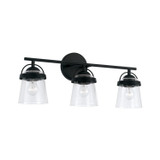 Capital Lighting Madison Three Light Vanity in Matte Black - 147031MB-534