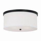 Capital Lighting Midtown Three Light Flush Mount in Matte Black - 2015MB-480