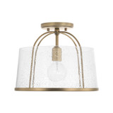 Capital Lighting Madison One Light Semi Flush Mount in Aged Brass - 247011AD