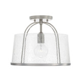 Capital Lighting Madison One Light Semi Flush Mount in Brushed Nickel - 247011BN
