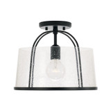 Capital Lighting Madison One Light Semi Flush Mount in Matte Black - 247011MB