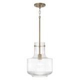 Capital Lighting Nyla One Light Pendant in Aged Brass - 345111AD