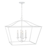 Capital Lighting Grady Four Light Pendant in Textured White - 350641XW