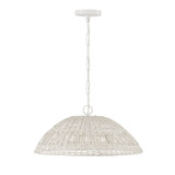 Capital Lighting Naomi One Light Pendant in Chalk White - 347511HH