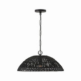 Capital Lighting Naomi One Light Pendant in Matte Black - 347511MB