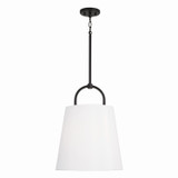 Capital Lighting Brody One Light Pendant in Matte Black - 349412MB