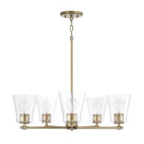 Capital Lighting Baker Five Light Chandelier in Aged Brass - 446951AD-533